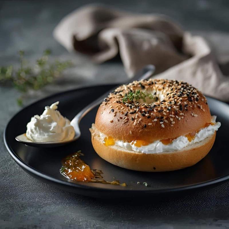 Cheese & Marmalade Bagel