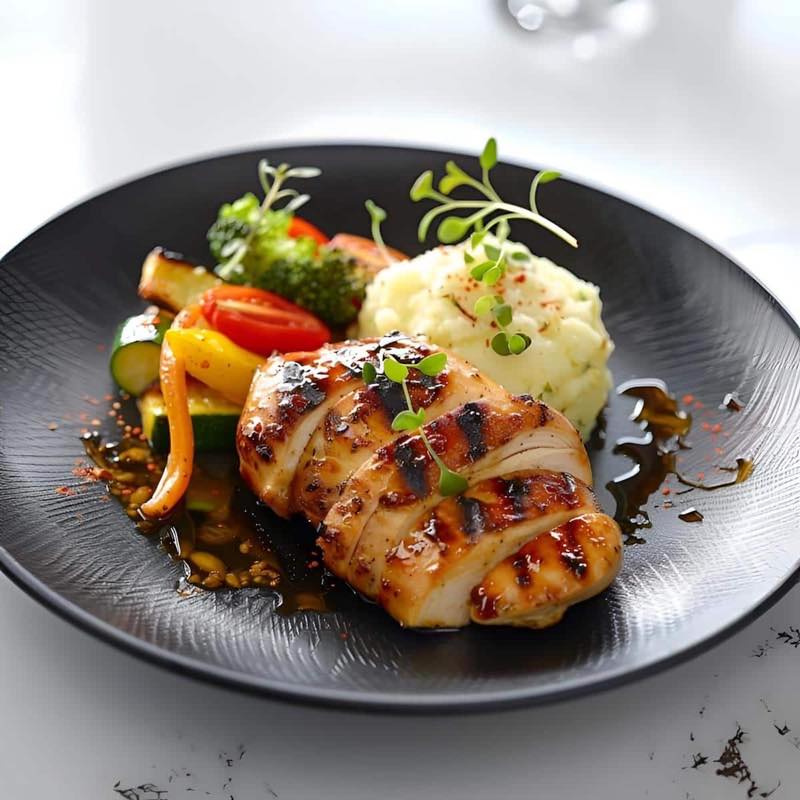 Grilled Chicken in Lemon Pepper Sauce — Thursday's meal plan box