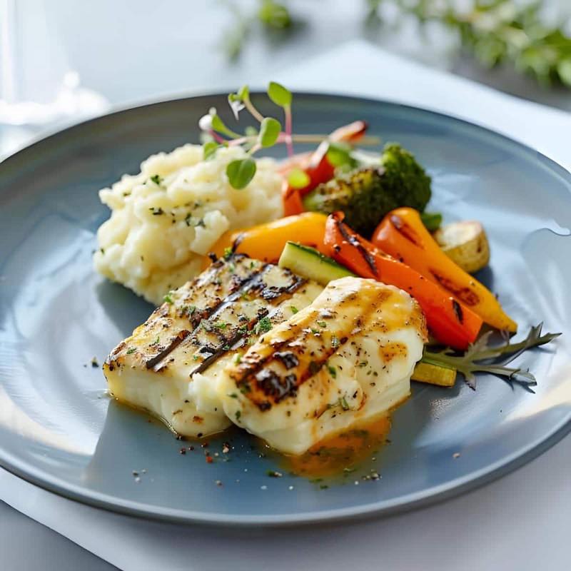 Grilled Cottage Cheese in Lemon Pepper Sauce