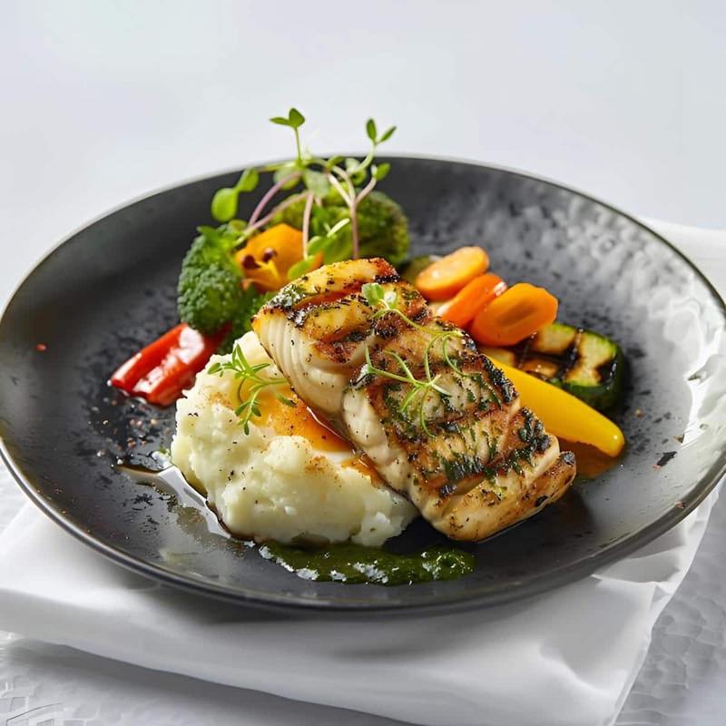 Grilled Fish in Lemon Pepper Sauce