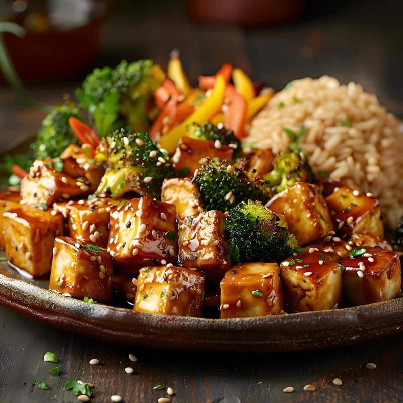 Guilt-Free Teriyaki Cottage Cheese Rice Bowl — Saturday's meal plan box
