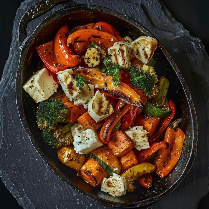 High Protein - Roasted Paneer & Veggies Platter