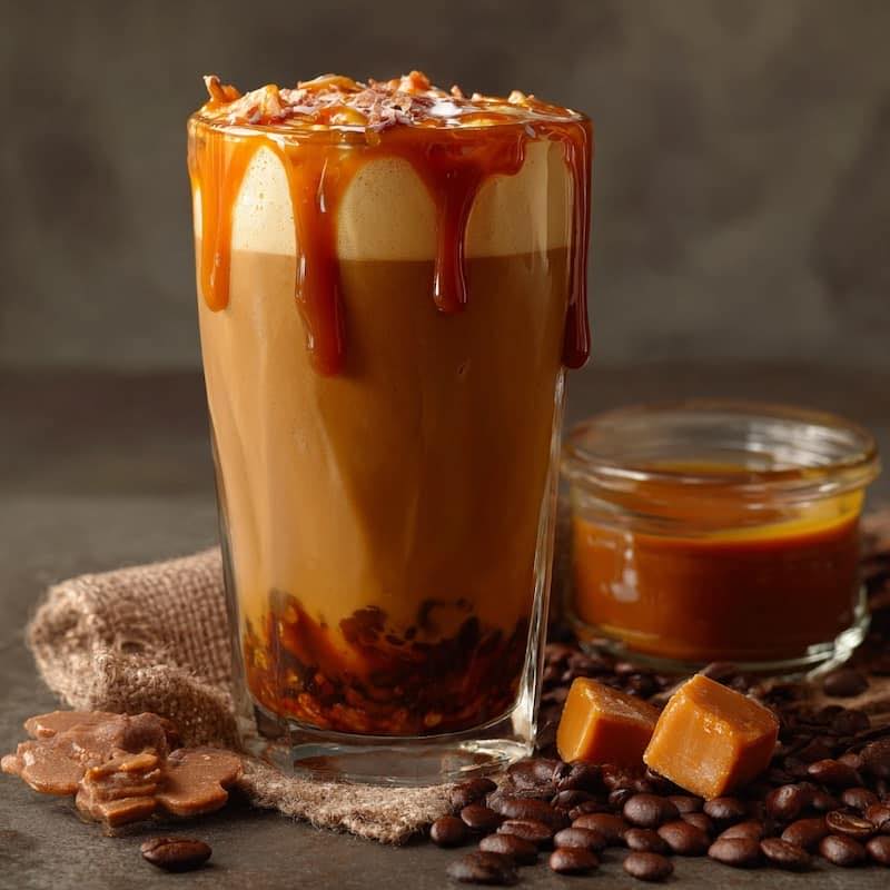 Sugar Rush (Caramel Fudge Cold Coffee)
