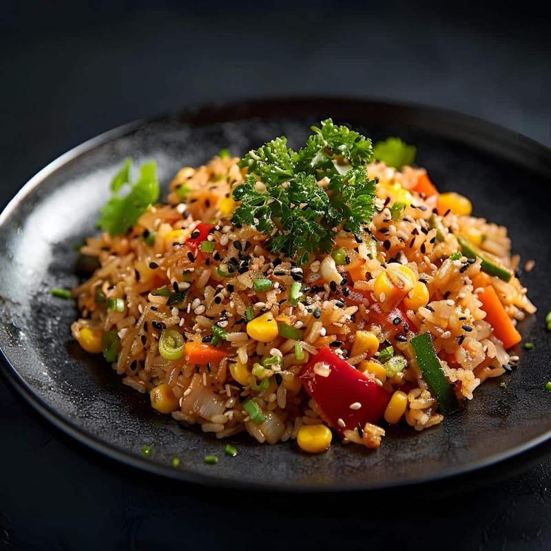 Thai Style Fried Rice (Veg) - Khao Pad