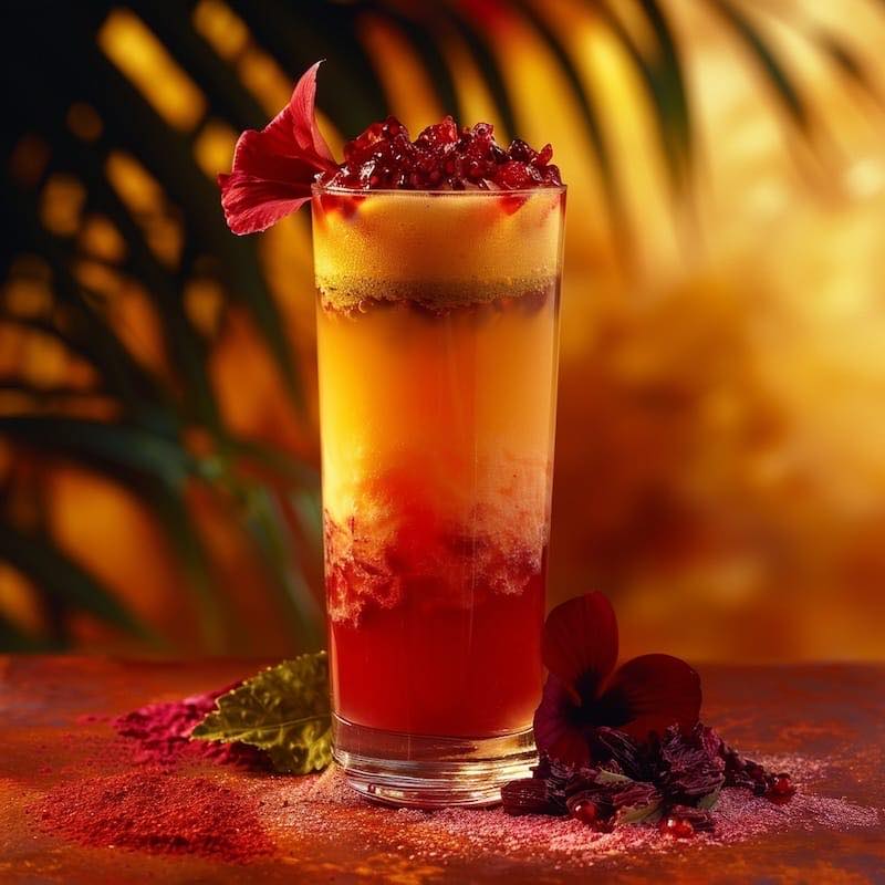 Tropical Bloom (Hibiscus + Pineapple)